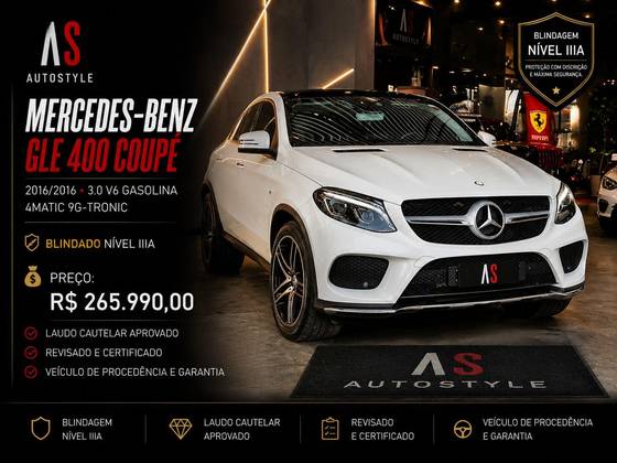 MERCEDES-BENZ GLE 400 3.0 V6 GASOLINA COUPÉ 4MATIC 9G-TRONIC MERCEDES-BENZ GLE 400 3.0 V6 GASOLINA COUPÉ 4MATIC 9G-TRONIC